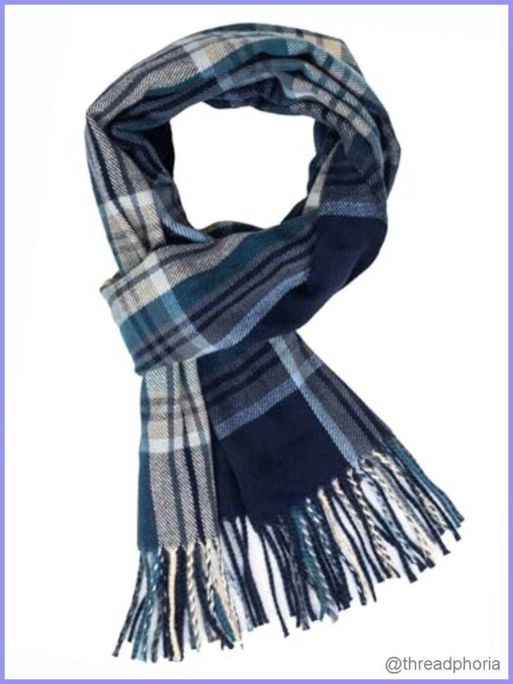 Unisex Tartan Plaid Winter Scarf Wrap Shawl with Tassels Soft Warm Knit Extra